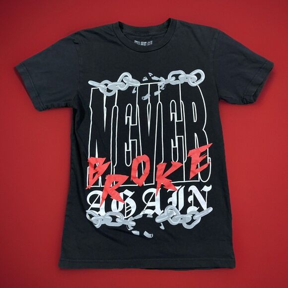 Never Broke Again Chain Tee Mens Small Streetwear Hip hop Fan NBA Youngboy - Picture 1 of 7